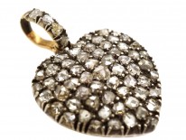 Edwardian Rose Diamond Heart Pendant