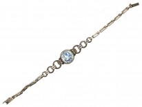 Art Deco Silver & Synthetic Blue Spinel Bracelet
