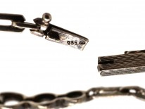 Art Deco Silver & Synthetic Blue Spinel Bracelet