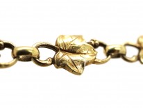 Silver Gilt Ivy Leaf Necklace