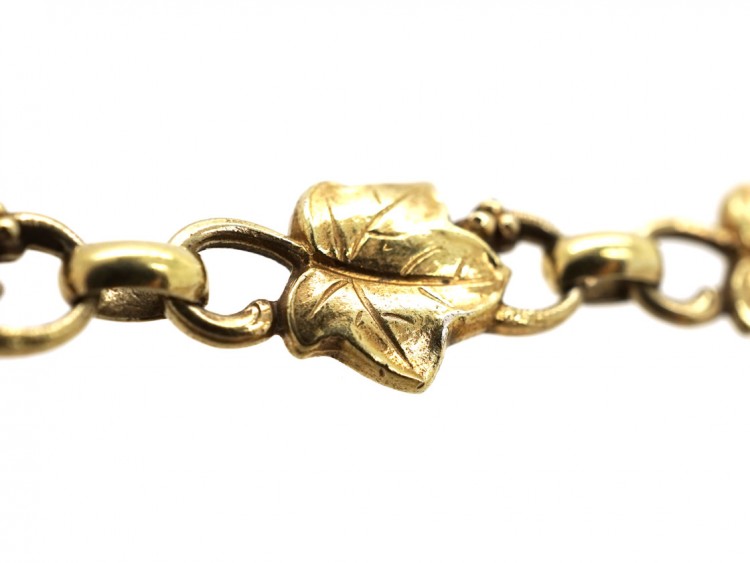 Silver Gilt Ivy Leaf Necklace
