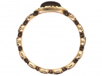 Georgian Flat Cut & Cabochon Garnet Eternity Ring