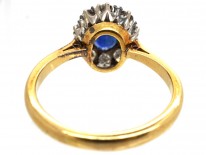 18ct Gold, Sapphire & Diamond Cluster Ring