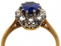18ct Gold, Sapphire & Diamond Cluster Ring