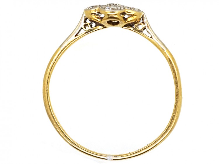 Edwardian 18ct Gold & Platinum, Diamond Cluster Ring