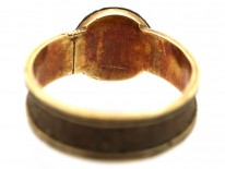 Georgian Natural Split Pearl & Rose Diamond Mourning Ring