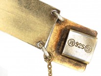 Norwegian Silver Gilt & Blue & Black Enamel Bracelet