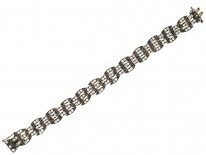 Art Deco Silver & Paste Bracelet