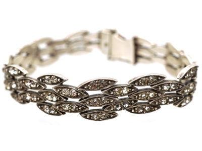 Art Deco Silver & Paste Bracelet