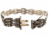 Art Deco Silver & Paste Bracelet