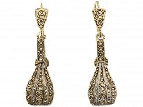 Theodor Fahrner Silver & Marcasite Drop Earrings