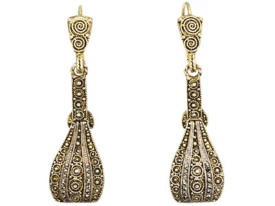 Theodor Fahrner Silver & Marcasite Drop Earrings