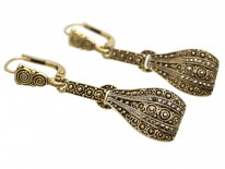 Theodor Fahrner Silver & Marcasite Drop Earrings