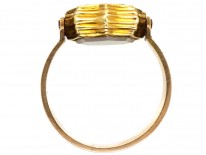 Victorian 15ct Gold & Bloodstone & Chalcedony Swivel Signet Ring