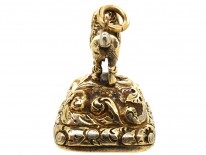 Georgian Gold Cased Seal With King Charles Spaniel