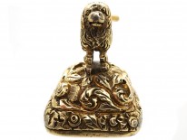 Georgian Gold Cased Seal With King Charles Spaniel