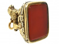 Georgian Gold Cased Seal With King Charles Spaniel