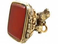 Georgian Gold Cased Seal With King Charles Spaniel