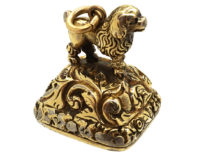 Georgian Gold Cased Seal With King Charles Spaniel