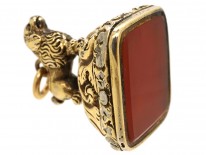 Georgian Gold Cased Seal With King Charles Spaniel