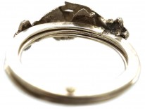Silver Clasped Hands Opening Fede Ring