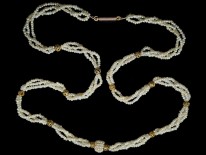 Edwardian Seed Pearl & Gold Necklace