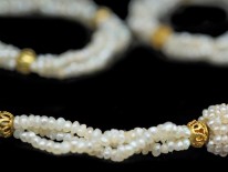 Edwardian Seed Pearl & Gold Necklace
