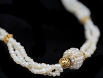 Edwardian Seed Pearl & Gold Necklace
