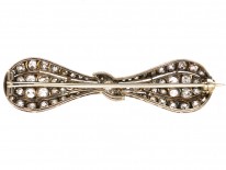 Edwardian Platinum & Diamond Bow Brooch