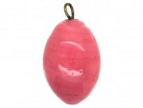 Spun Pink Glass Egg Charm