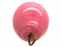 Spun Pink Glass Egg Charm