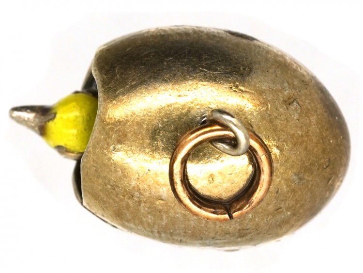 Edwardian Silver Gilt Egg with Chick Inside