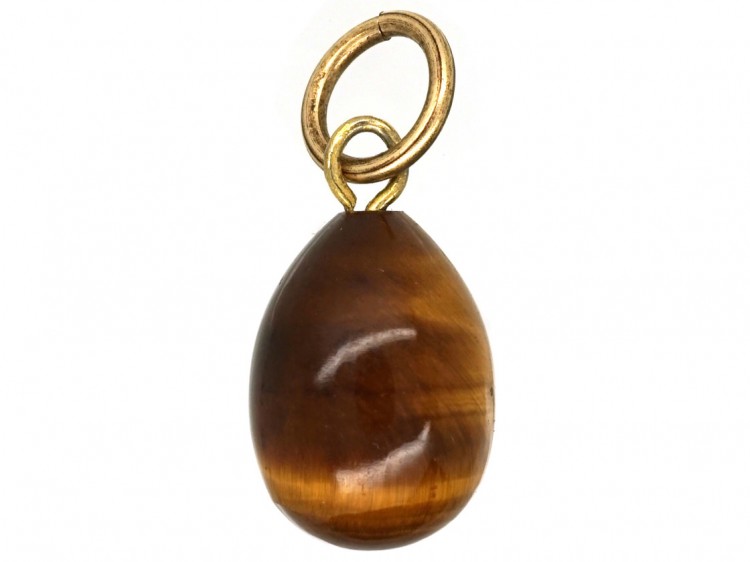 Tiger's Eye Egg Pendant