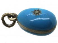 Russian Silver & Blue Enamel Easter Egg