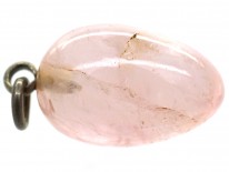 Austrian Rose Quartz & Silver Easter Egg