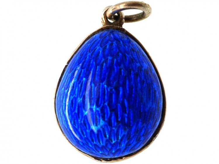 Silver & Red, White & Blue Enamel Easter Egg