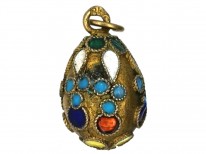 Russian Silver & Enamel Egg
