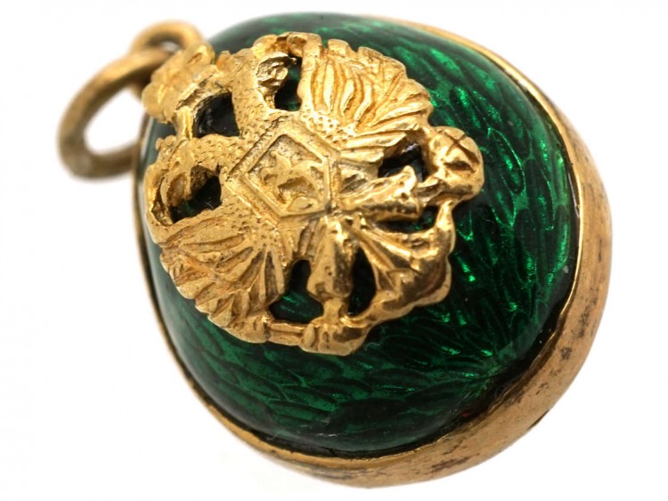 Green Enamel Russian Easter Egg