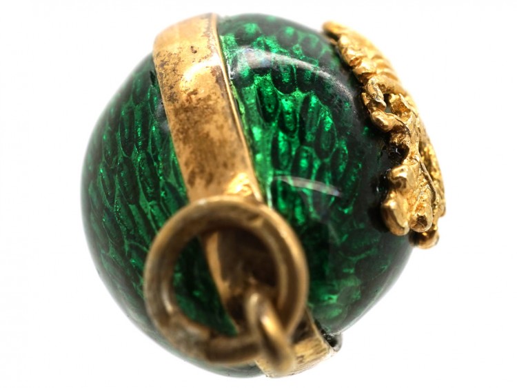 Green Enamel Russian Easter Egg