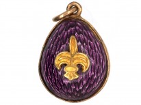 Enamel & Gold Fleur de Lys Easter Egg