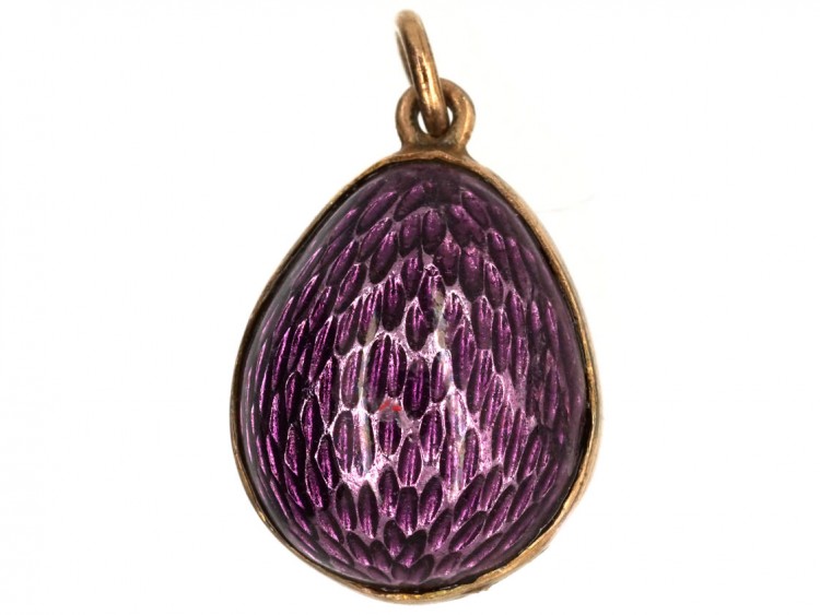 Enamel & Gold Fleur de Lys Easter Egg