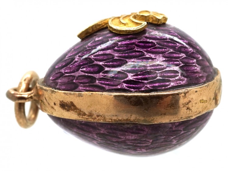 Enamel & Gold Fleur de Lys Easter Egg