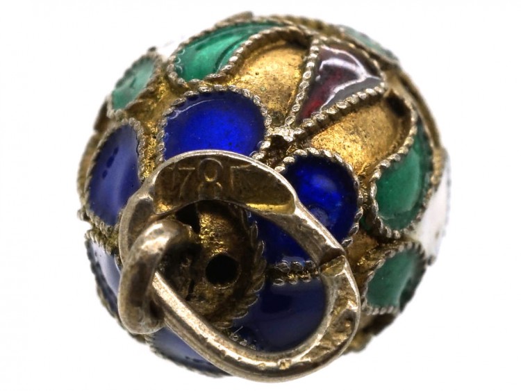 Russian Silver & Enamel Egg