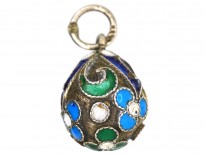 Russian Silver & Enamel Egg