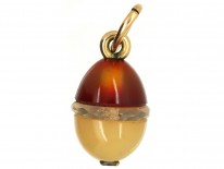Russian Gold, Carnelian & Rock Crystal Egg