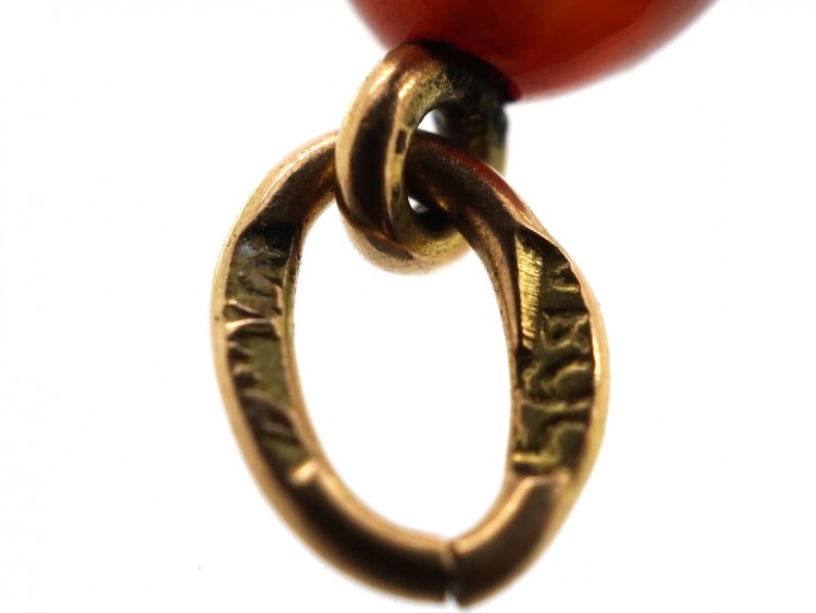 Russian Gold, Carnelian & Rock Crystal Egg