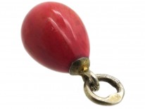Russian Silver & Red Stone Egg