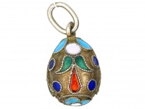 Russian Silver & Enamel Egg