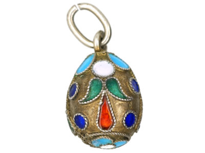 Russian Silver & Enamel Egg