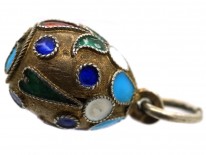 Russian Silver & Enamel Egg